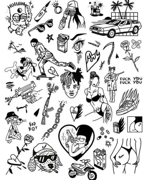 Прикольные тату эскизы