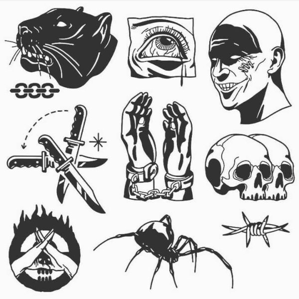 Прикольные тату эскизы