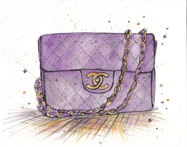 Нарисованная сумка через плечо