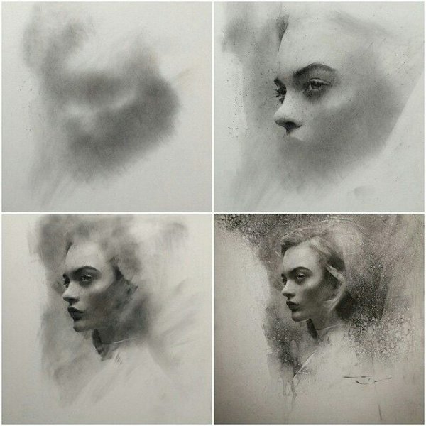 Casey Baugh портреты углем