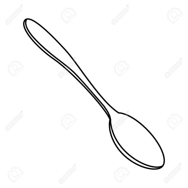 Ложка черно белая