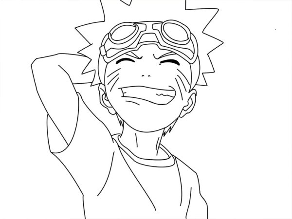 Маска Наруто раскраска