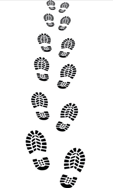 Следы обуви вектор