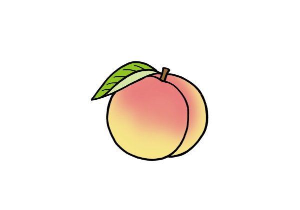 Персик рисунок