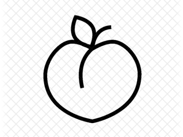 Персик эскиз