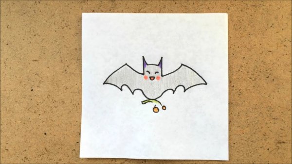 Лёгкие рисунки летучей мышки