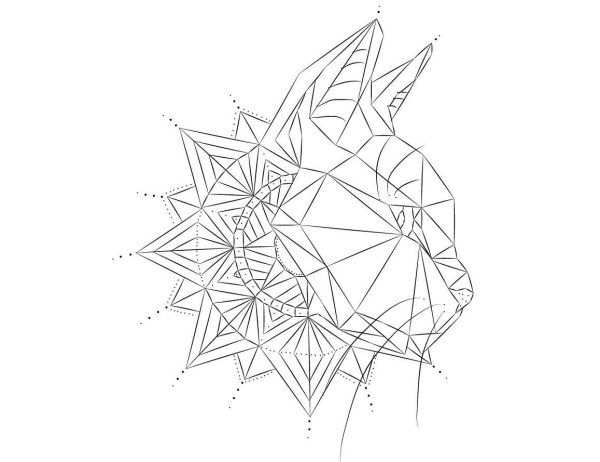 Геометрические тату эскизы