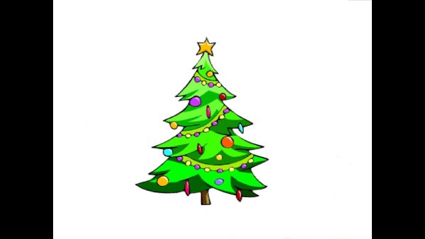 Новогодняя елка мультяшная