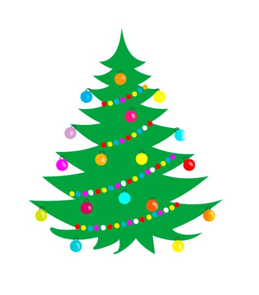 Рисование Новогодняя елочка