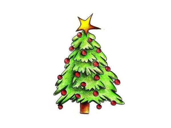 Мультяшная маленькая елка