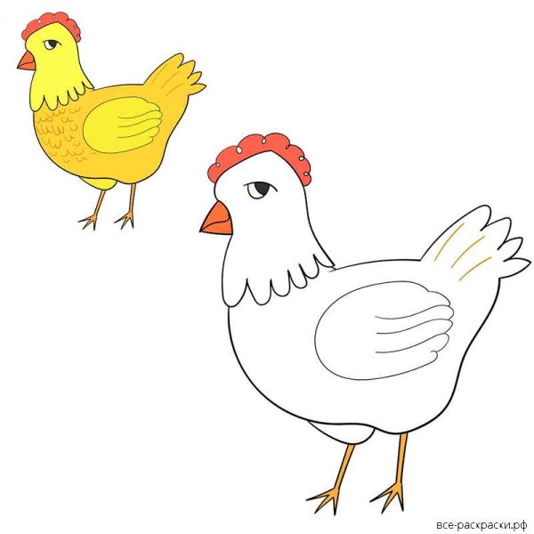 Курица рисунок маленький