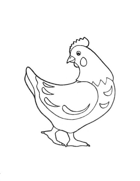 Курица рисунок для детей
