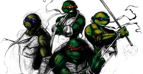 Зеленый фон Черепашки ниндзя