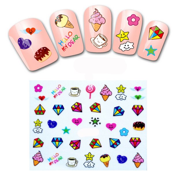 Маленькие наклейки на ногти