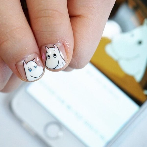 Наклейки на ногти Хеллоу Китти