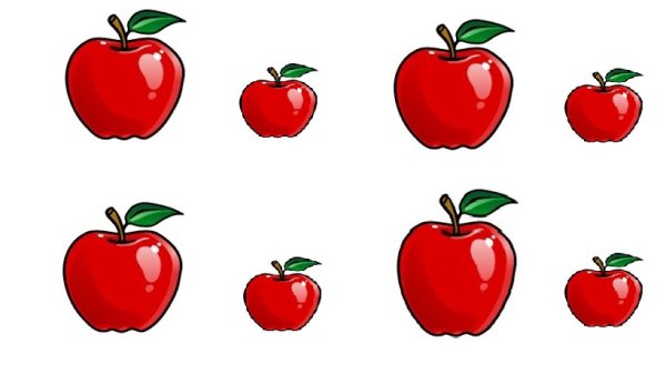 Раздаточный материал яблоки