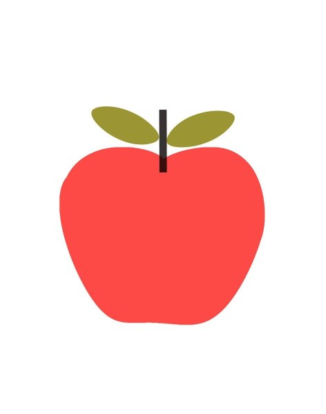 Аппликация яблочко