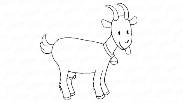 Козел рисунок карандашом