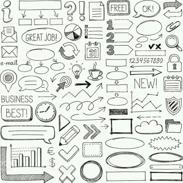 Мелкие рисунки в тетради