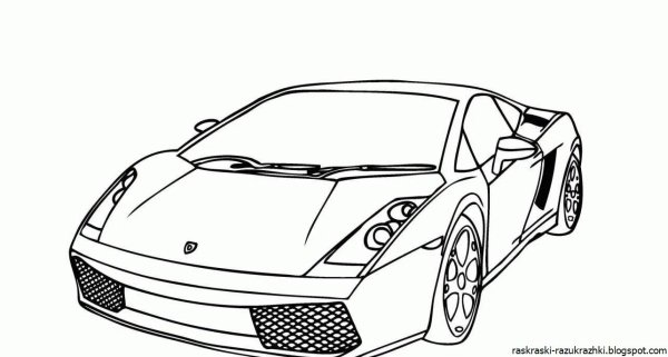 Раскраска Lamborghini Gallardo