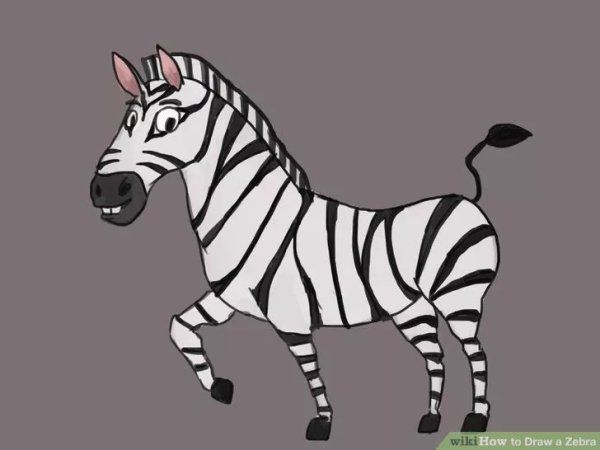 Зебра мультяшная