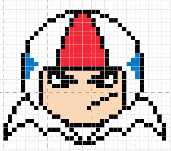 Рисунки по клеточкам для мальчиков