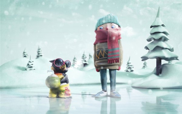 Смешные зимние открытки