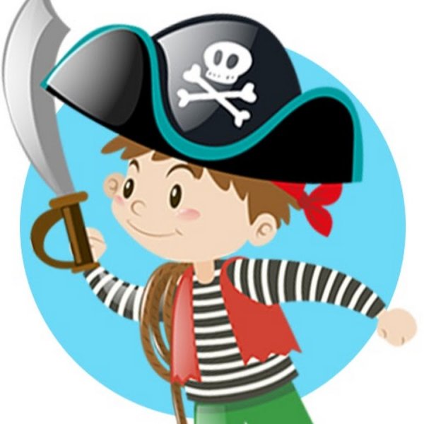 Пираты для детей на белом фоне