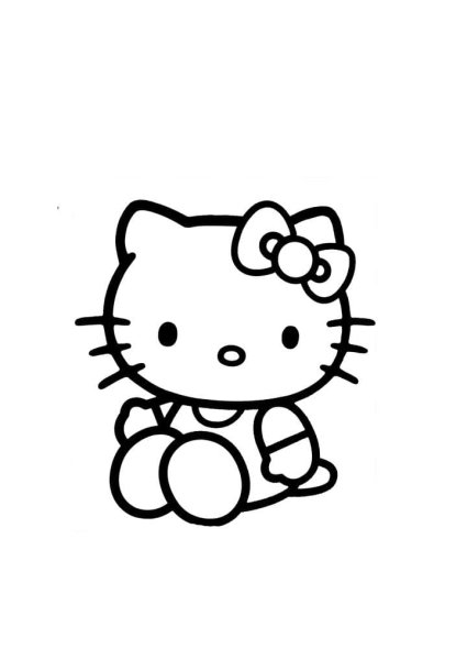 Хеллоу Китти чёрно Белапя