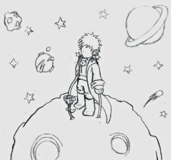 Нарисовать иллюстрацию маленький принц