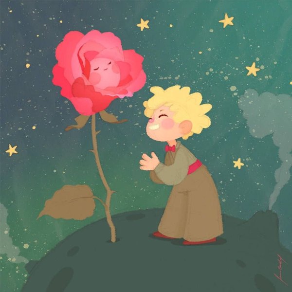 Маленький принц иллюстрации роза