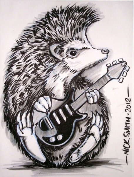 Тату Ёжик эскиз