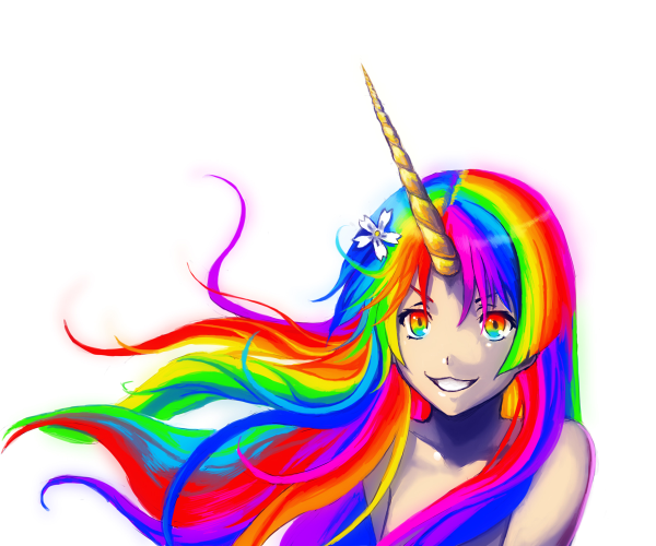 Радужная девушка
