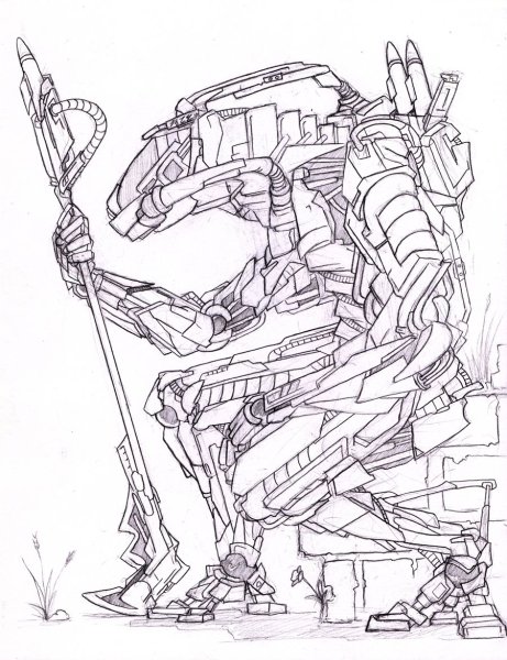 Робот будущего карандашом