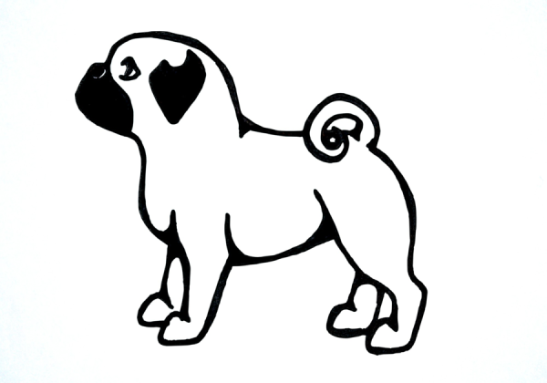 Собака схематично