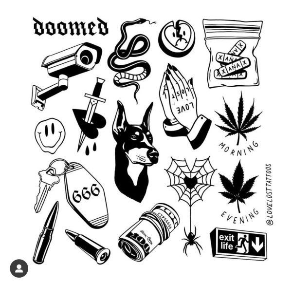 Скейтерские тату