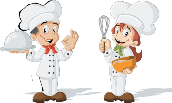 Мальчик и девочка повар
