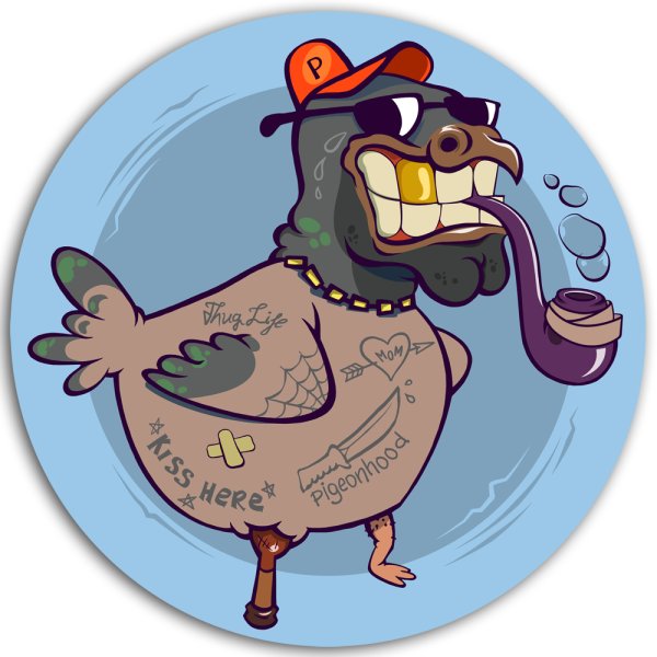 Крутой голубь арт