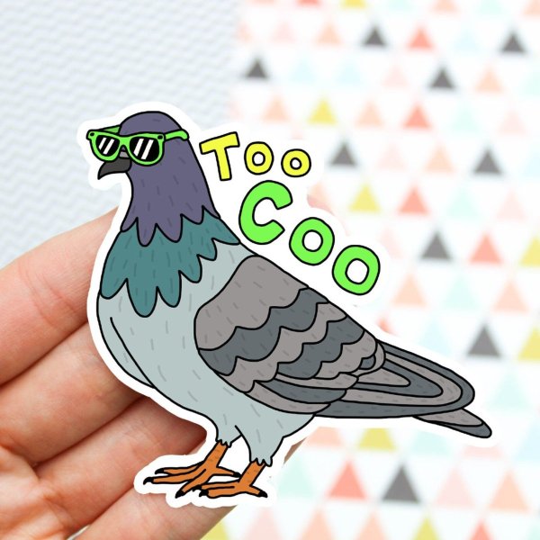 Голубь фломастерами