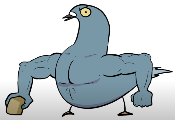 Голубь с мускулами