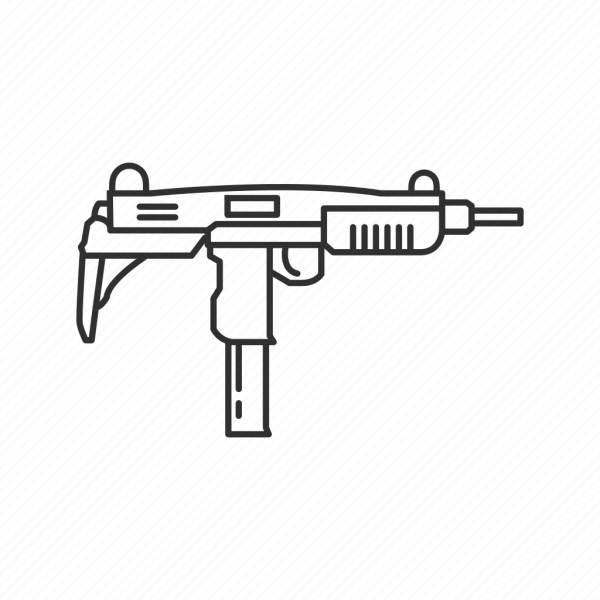 Uzi пистолет-пулемёт рисунок