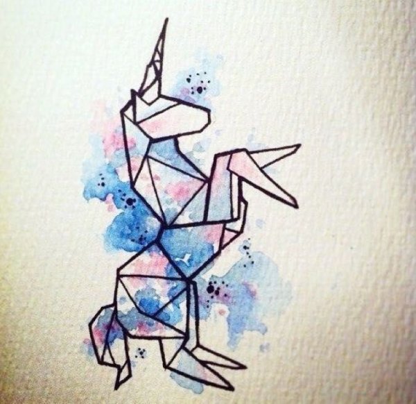 единорог в геометрическом стиле