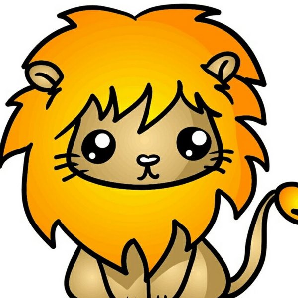 Львенок для срисовывания