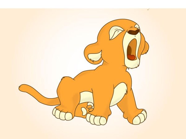 Рисунки для срисовки Симба маленький