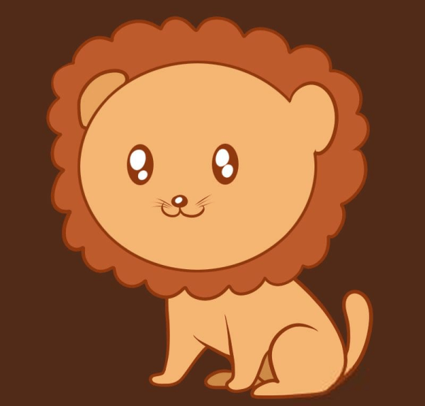 Милый Лев рисунок