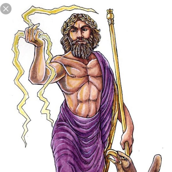 Бог Олимпа Зевс для срисовки