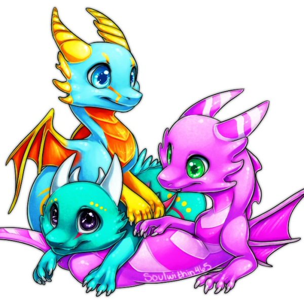 Маленькие милые дракончики