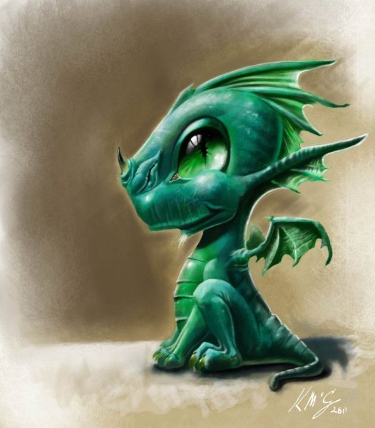 Маленькие дракончики мультяшные