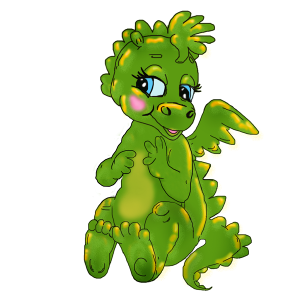 Дракон красивый мультяшный