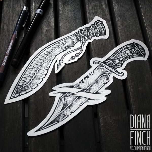 Кукри мачете тату